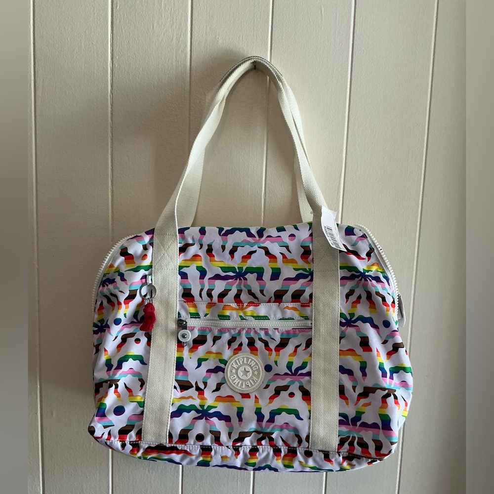 NWT Rare HTF Kipling Tote Bag Art Lightweight Large Weekender Travel Handbag